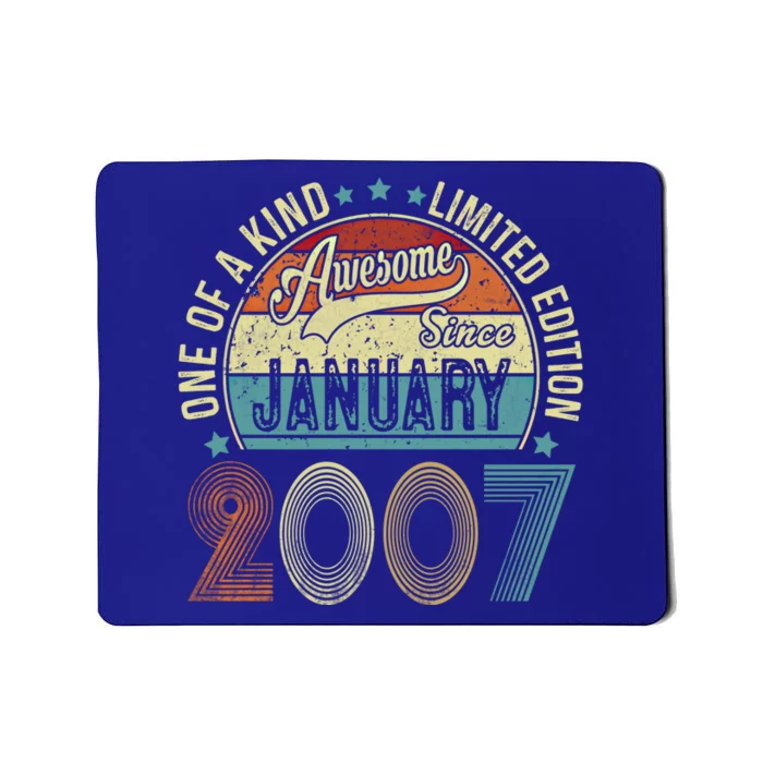 Awesome Since January 2007 Funny Gift 16 Year Old 16th Birthday Cute Gift Mousepad