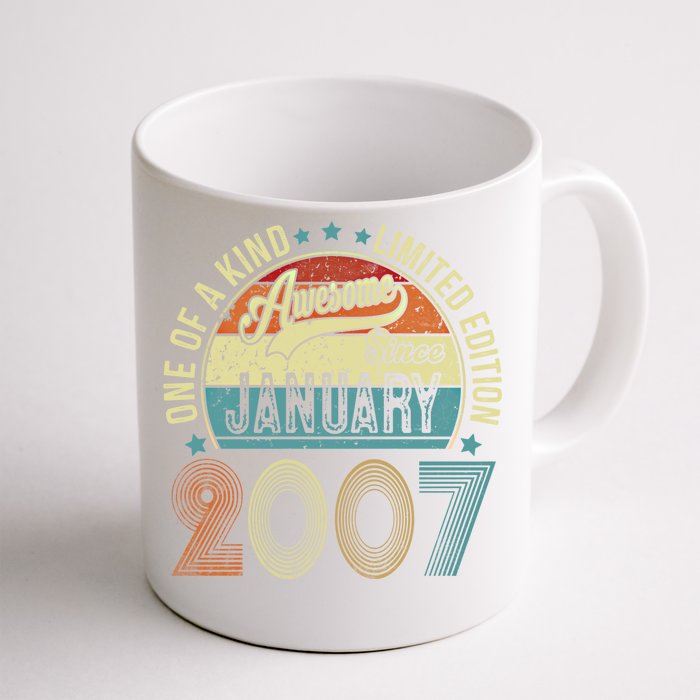 Awesome Since January 2007 Funny Gift 16 Year Old 16th Birthday Cute Gift Front & Back Coffee Mug