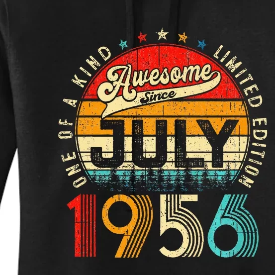 Awesome Since July 1956 Limited Edition 67th Birthday Women's Pullover Hoodie