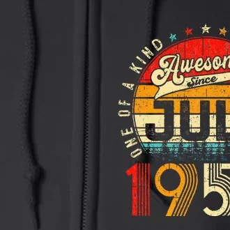 Awesome Since July 1956 Limited Edition 67th Birthday Full Zip Hoodie