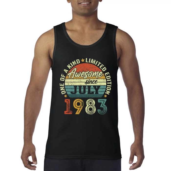 Awesome Since July 1983 40 Year Old 40th Birthday Gifts Tank Top