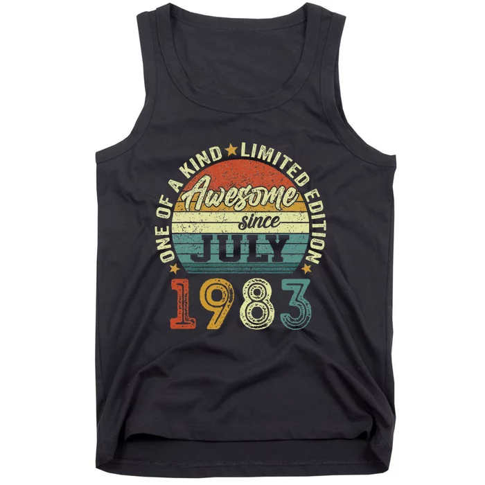 Awesome Since July 1983 40 Year Old 40th Birthday Gifts Tank Top