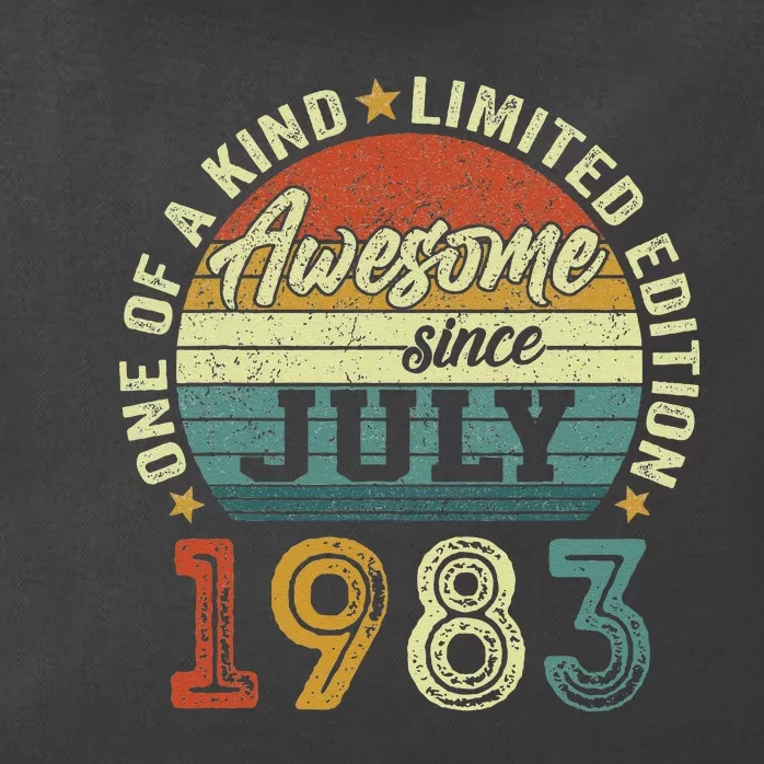 Awesome Since July 1983 40 Year Old 40th Birthday Gifts Zip Tote Bag