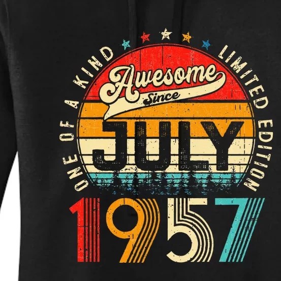 Awesome Since July 1957 Limited Edition 66th Birthday Women's Pullover Hoodie