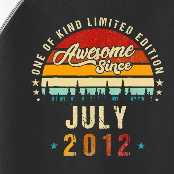 Awesome Since July 2012 11 Years Old 11th Birthday Gifts Toddler Fine Jersey T-Shirt