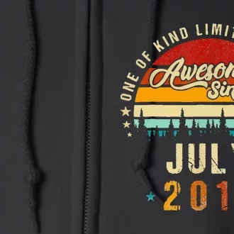 Awesome Since July 2012 11 Years Old 11th Birthday Gifts Full Zip Hoodie