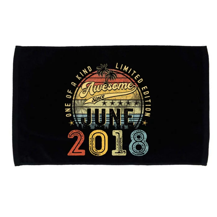 Awesome Since June 2018 Vintage 5th Birthday Party Retro Microfiber Hand Towel