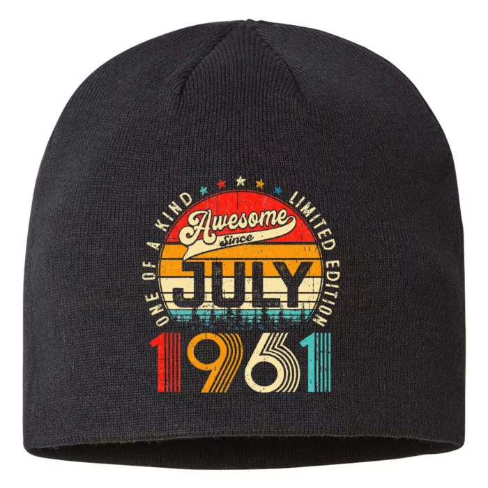 Awesome Since July 1961 Limited Edition 62nd Birthday 8 1/2in Sustainable Knit Beanie