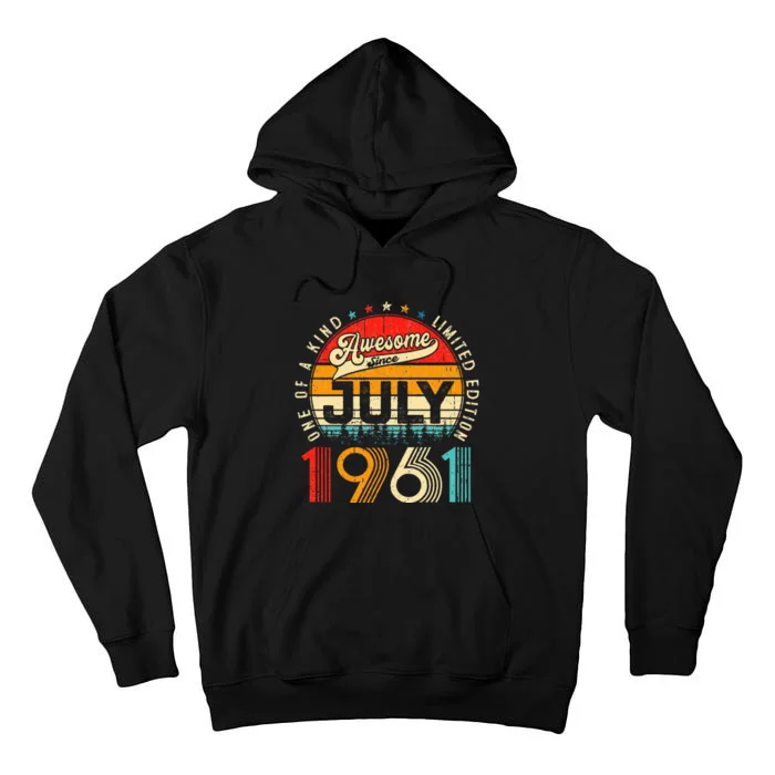 Awesome Since July 1961 Limited Edition 62nd Birthday Tall Hoodie