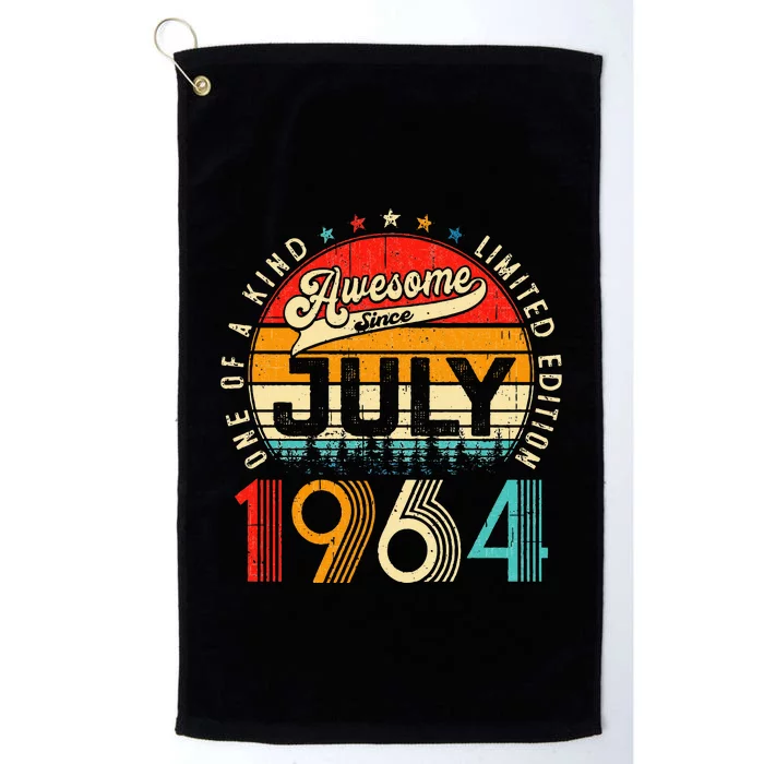 Awesome Since July 1964 Limited Edition 59th Birthday Platinum Collection Golf Towel