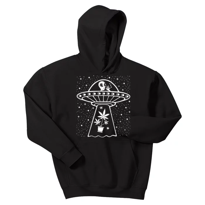 Alien Smoking Joint Kids Hoodie