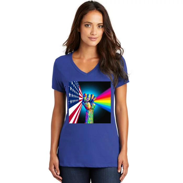 American Social Justice Great Gift Women's V-Neck T-Shirt