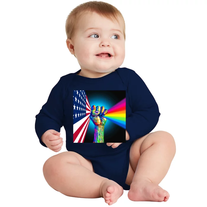 American Social Justice Great Gift Baby Long Sleeve Bodysuit