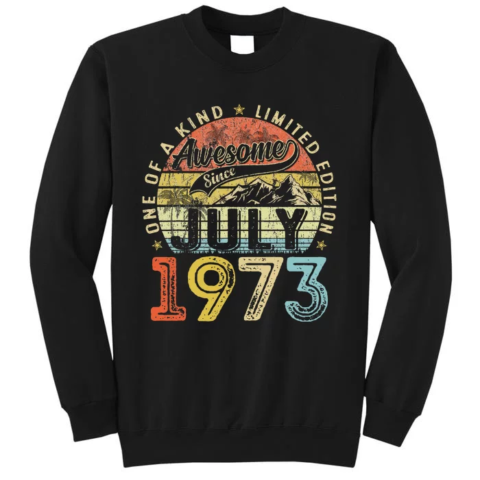 Awesome Since July 1973 Vintage Gifts 50th Birthday Sweatshirt