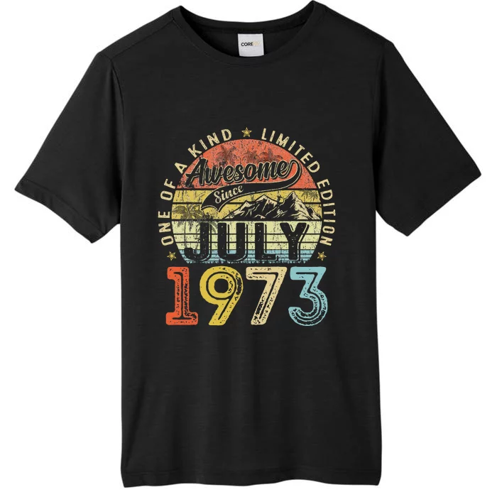 Awesome Since July 1973 Vintage Gifts 50th Birthday ChromaSoft Performance T-Shirt