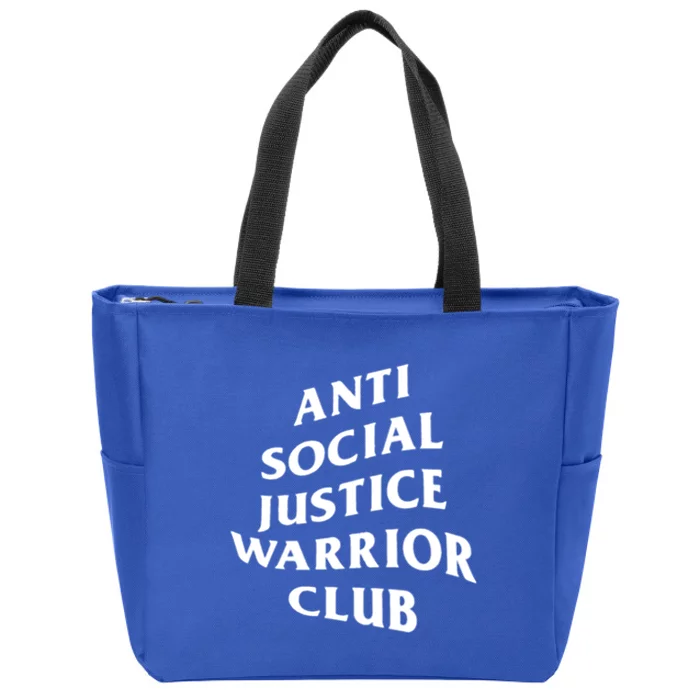 Anti Social Justice Warrior Club Gift Zip Tote Bag