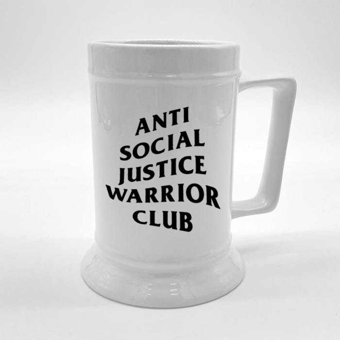 Anti Social Justice Warrior Club Gift Front & Back Beer Stein