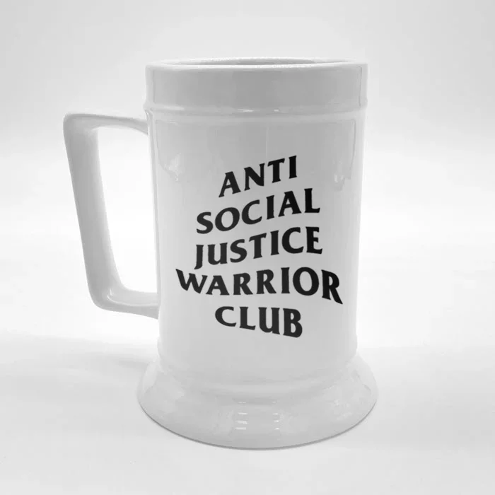 Anti Social Justice Warrior Club Gift Front & Back Beer Stein