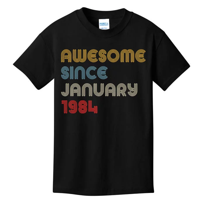 Awesome Since January 1984 40th Birthday Kids T-Shirt