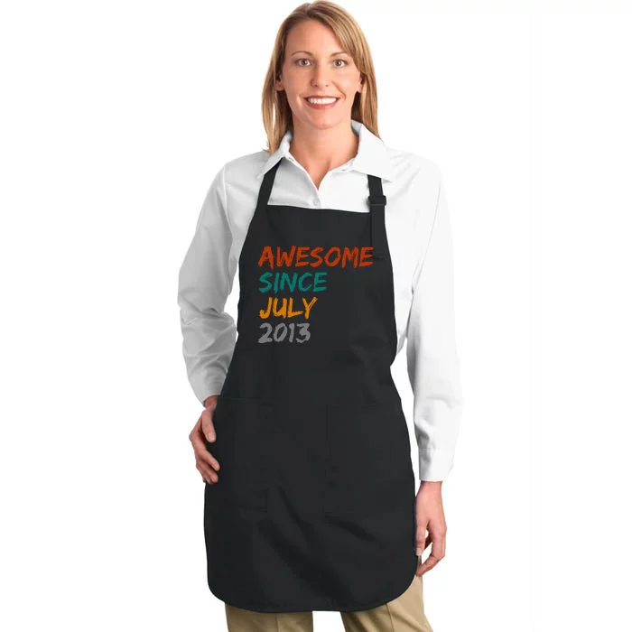 Awesome Since July 2013 Full-Length Apron With Pocket