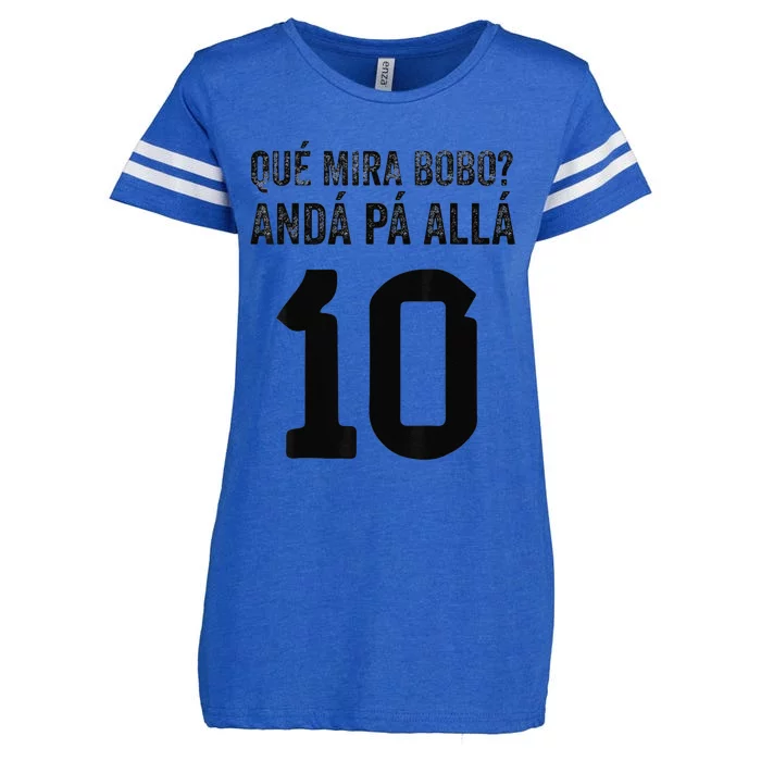 Argentina Soccer Jersey Retro 10 Argentinian Football Enza Ladies Jersey Football T-Shirt