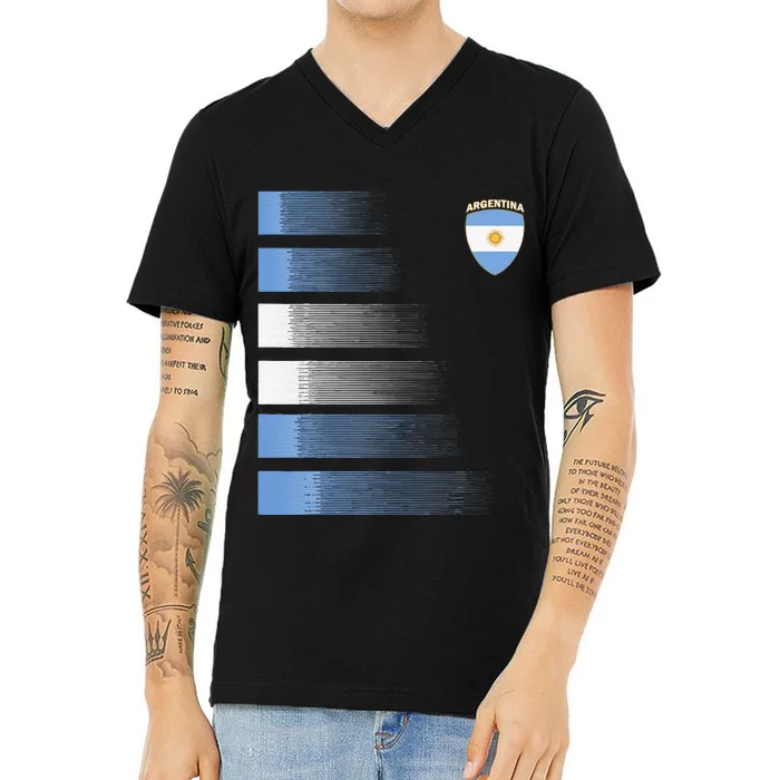 Argentina Soccer Jersey Argentina Football Fan Soccer V-Neck T-Shirt