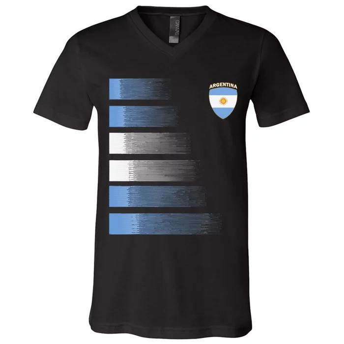 Argentina Soccer Jersey Argentina Football Fan Soccer V-Neck T-Shirt