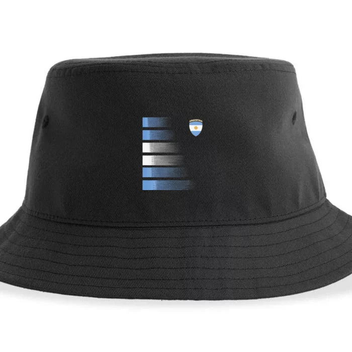 Argentina Soccer Jersey Argentina Football Fan Soccer Sustainable Bucket Hat