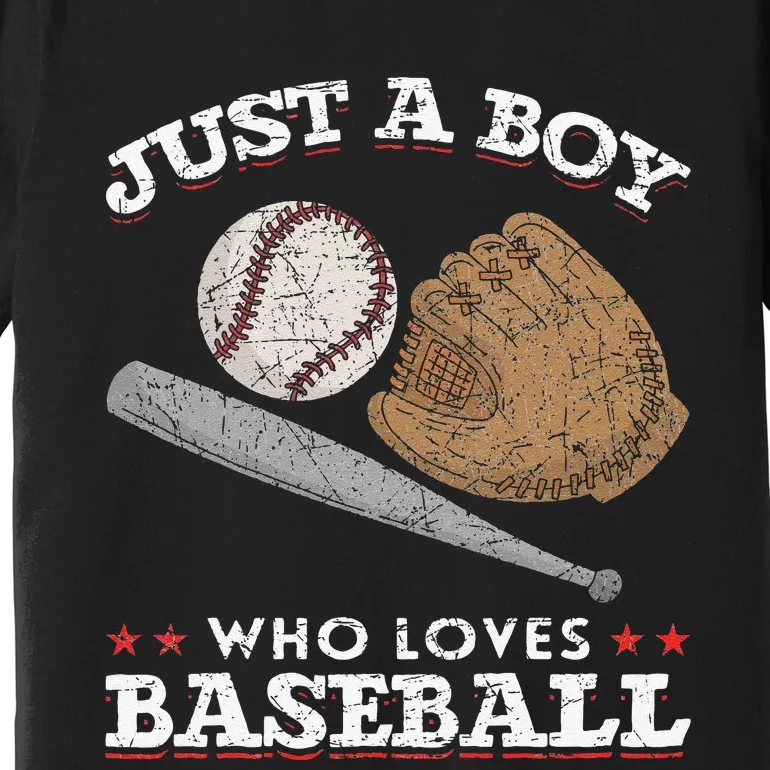 American Sport  Just A  Who Loves Baseball Premium T-Shirt