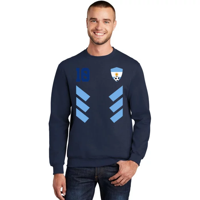 Argentina Soccer Jersey Retro 10 Argentinian Football Tall Sweatshirt