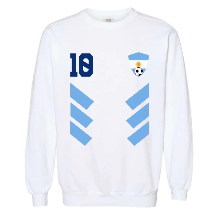 Argentina Soccer Jersey Retro 10 Argentinian Football Garment-Dyed Sweatshirt