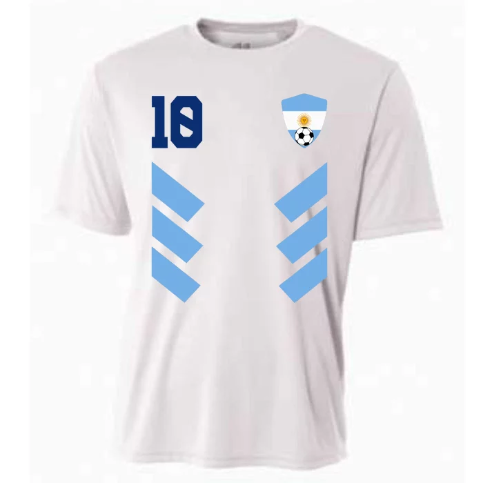 Argentina Soccer Jersey Retro 10 Argentinian Football Cooling Performance Crew T-Shirt