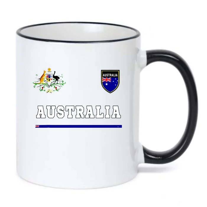 Australia Sportsoccer Jersey Flag Football Black Color Changing Mug