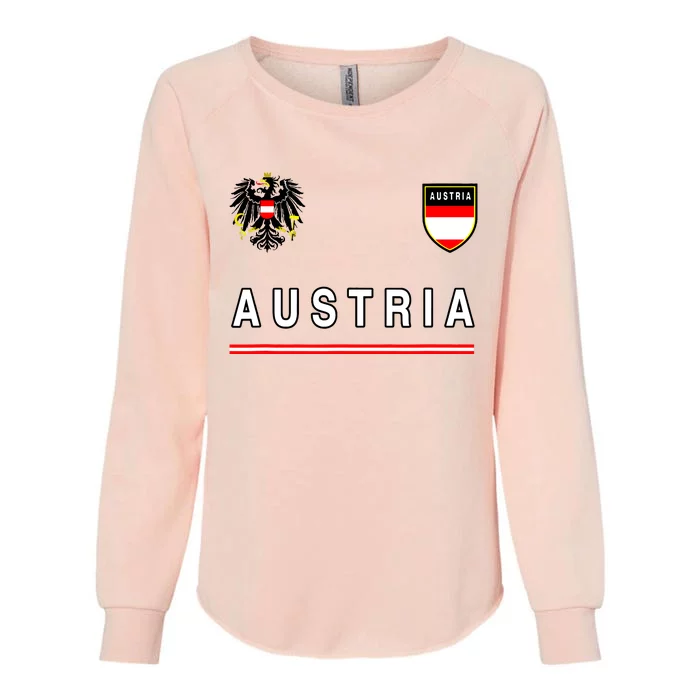 Austria Sportsoccer Jersey Flag Football Vienna Womens California Wash Sweatshirt