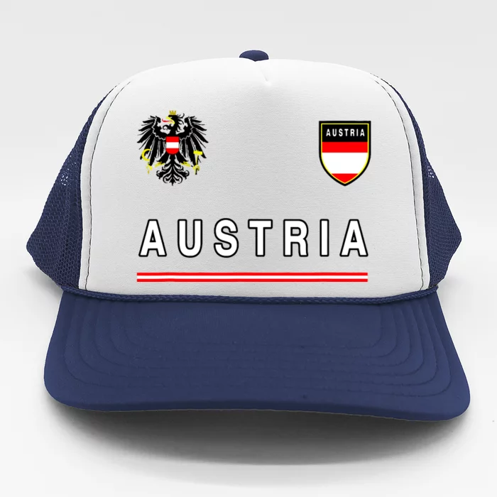 Austria Sportsoccer Jersey Flag Football Vienna Trucker Hat