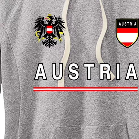 Austria Sportsoccer Jersey Flag Football Vienna Women's Fleece Hoodie