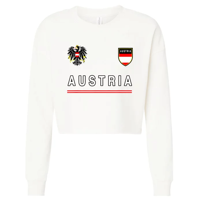 Austria Sportsoccer Jersey Flag Football Vienna Cropped Pullover Crew