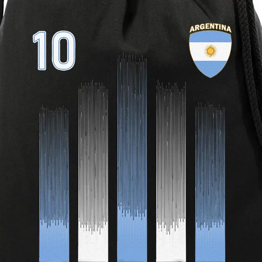 Argentina Soccer Jersey Argentinian Football Flag Drawstring Bag