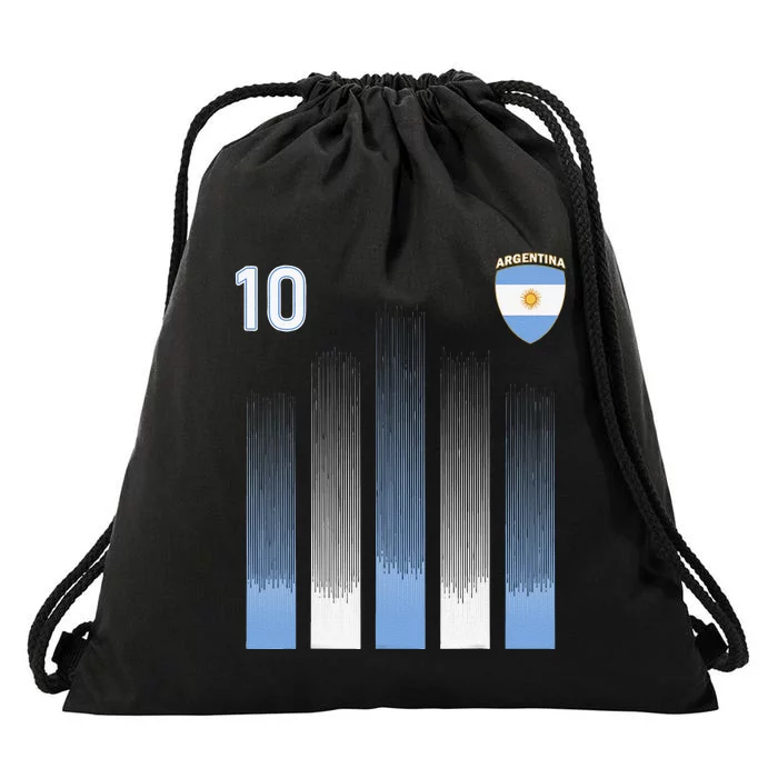 Argentina Soccer Jersey Argentinian Football Flag Drawstring Bag