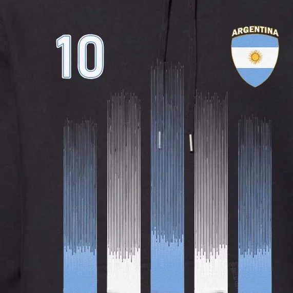 Argentina Soccer Jersey Argentinian Football Flag Premium Hoodie