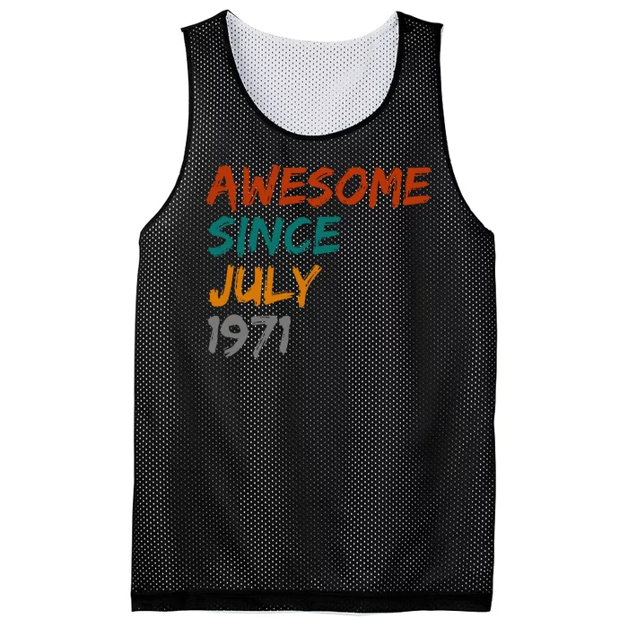 Awesome Since July 1971 Mesh Reversible Basketball Jersey Tank