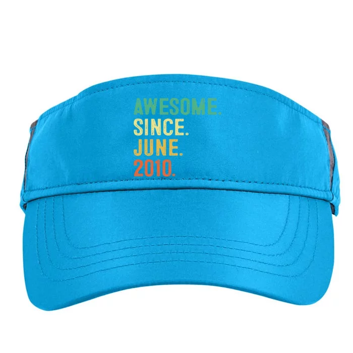 Awesome Since June 2010 13th Birthday Gift 13 Years Old Adult Drive Performance Visor