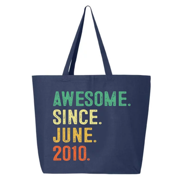 Awesome Since June 2010 13th Birthday Gift 13 Years Old 25L Jumbo Tote