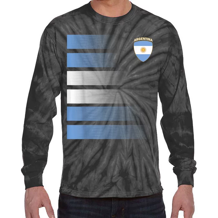 Argentina Soccer Jersey Argentina Football Fan Soccer Tie-Dye Long Sleeve Shirt