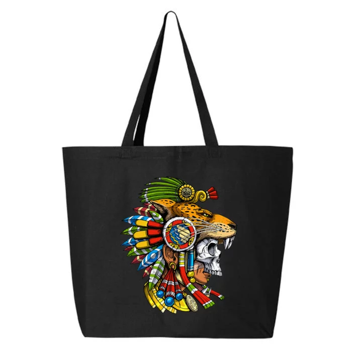 Aztec Skull Jaguar Warrior Mask Mayan 25L Jumbo Tote