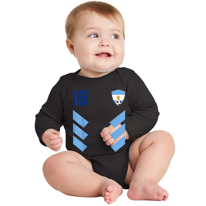 Argentina Soccer Jersey Argentina Football Argentinian Baby Long Sleeve Bodysuit