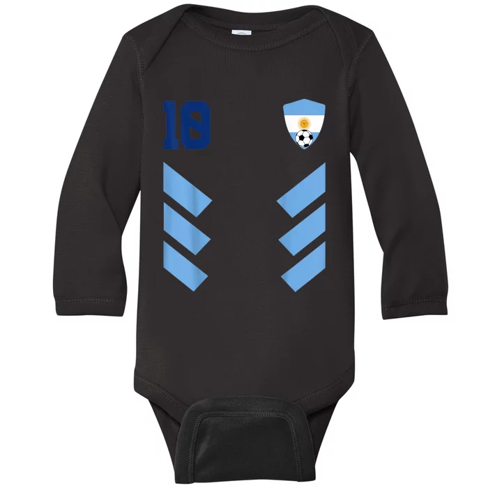 Argentina Soccer Jersey Argentina Football Argentinian Baby Long Sleeve Bodysuit