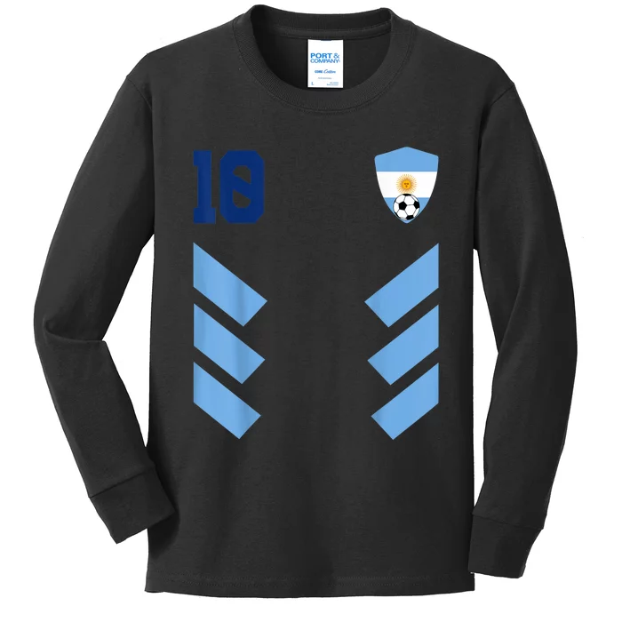 Argentina Soccer Jersey Argentina Football Argentinian Kids Long Sleeve Shirt