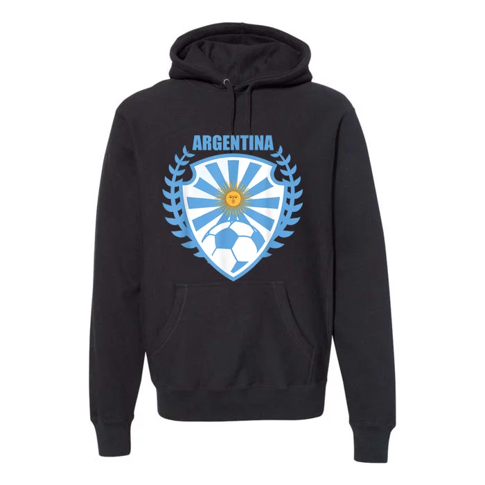 Argentina Soccer Jersey Gift Argentina Football Fans Premium Hoodie