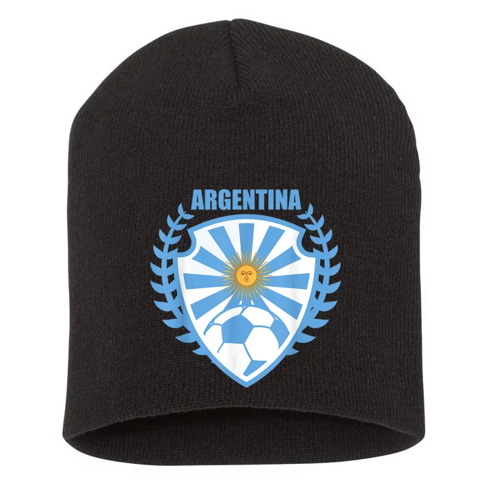 Argentina Soccer Jersey Gift Argentina Football Fans Short Acrylic Beanie